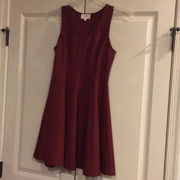 NEW Francesca’s Everly Dress in Burgundy - Picture 4 of 5